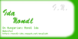 ida mondl business card